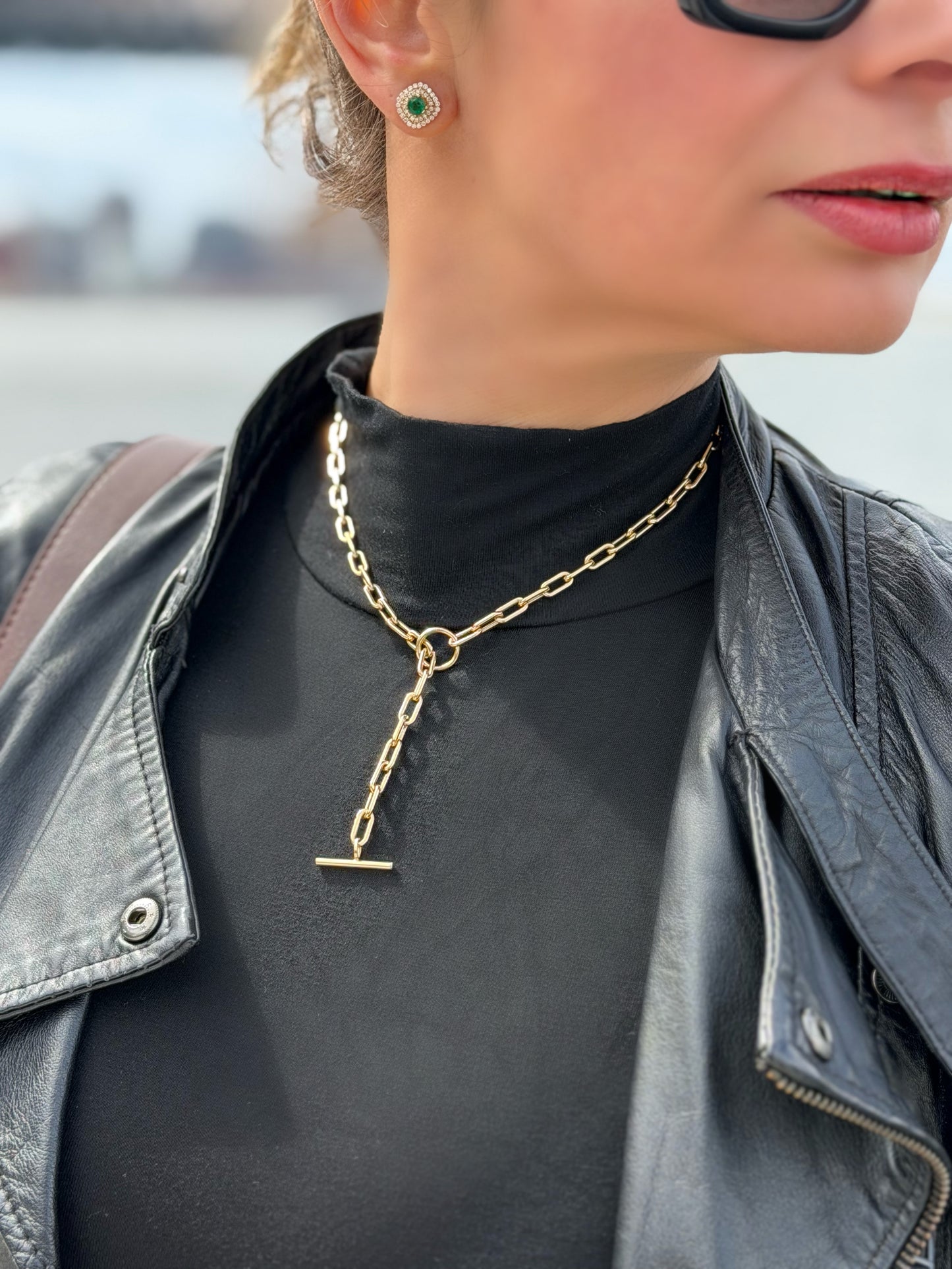 Paperclip Link Chain Necklace — 14K Gold