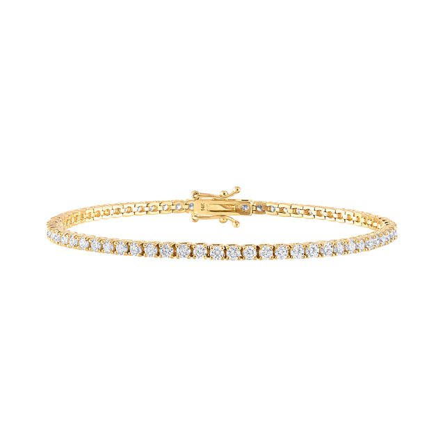 Diamond Tennis Bracelet — 14K Gold