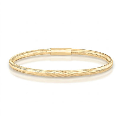 Gold Stretch Mesh Bangle — 14K Yellow Gold