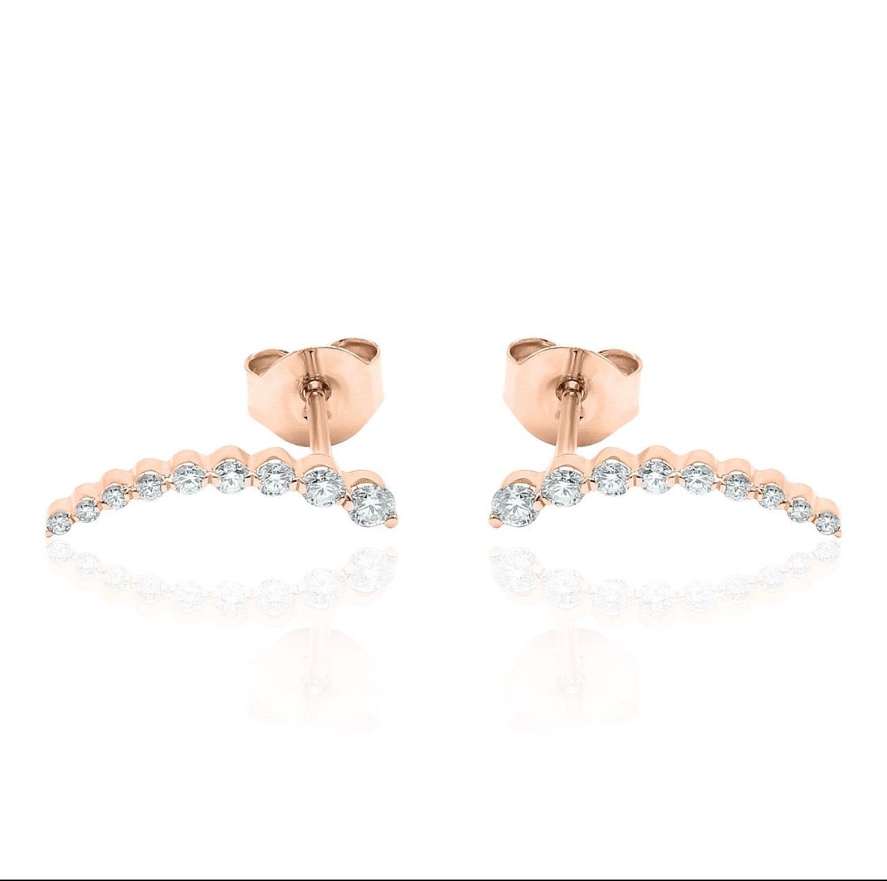 Diamond Ear Climbers — 14K Gold