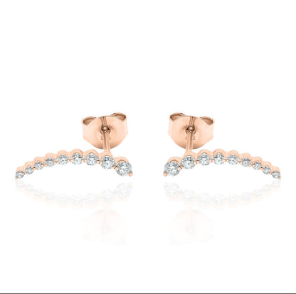 Diamond Ear Climbers — 14K Gold