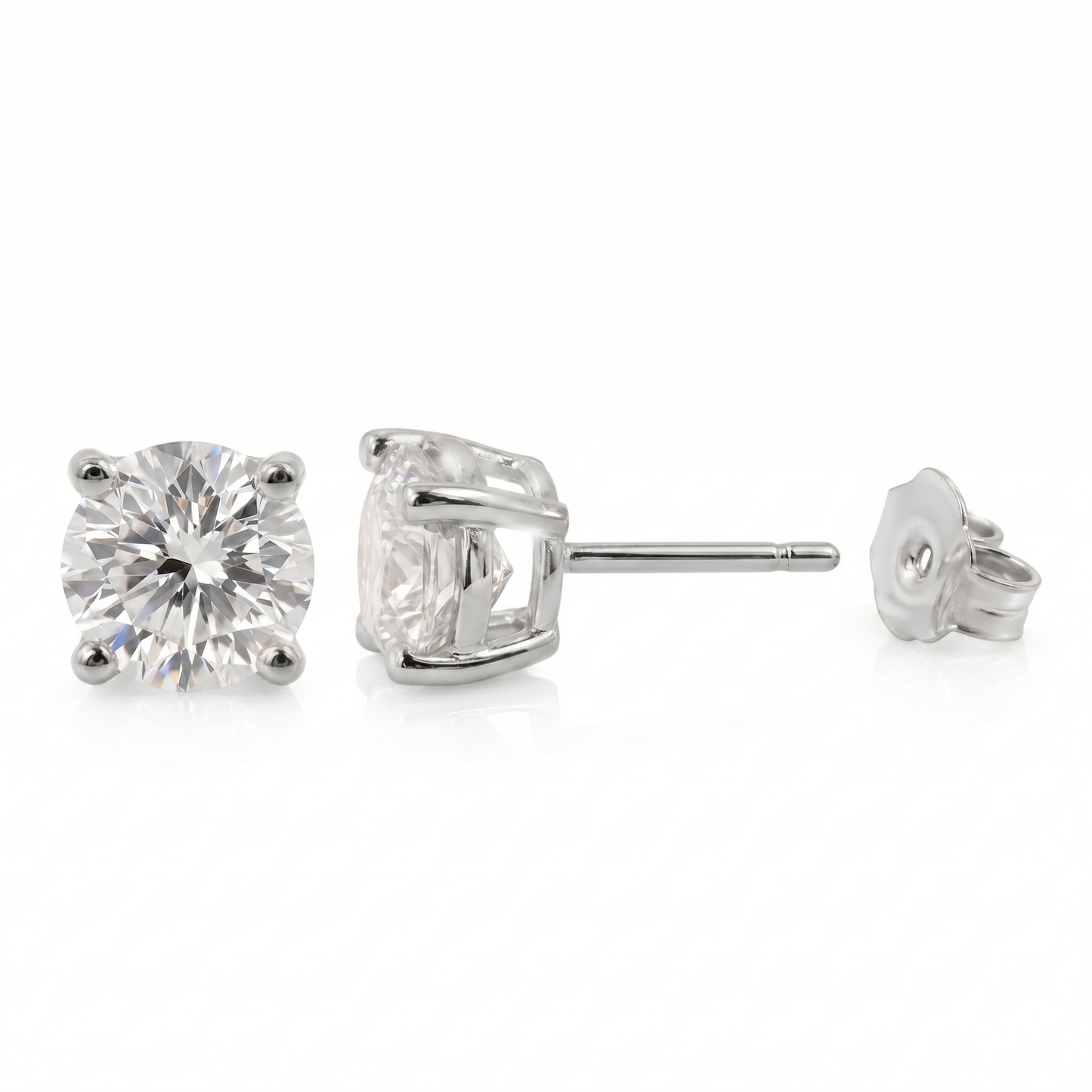 Diamond Stud Earrings — 14K Gold