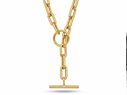 Paperclip Link Chain Necklace — 14K Gold