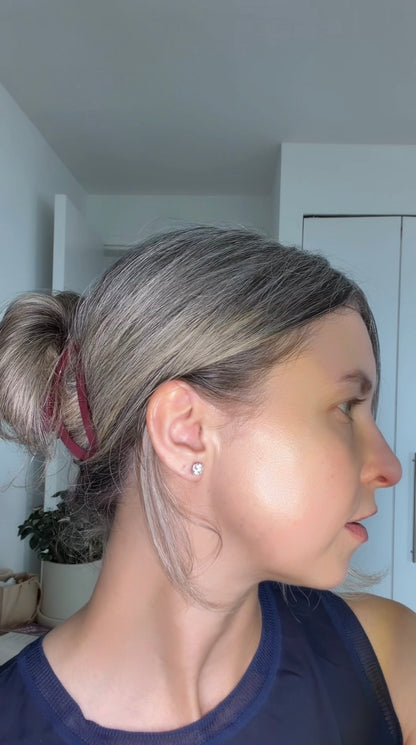 Lab-Grown Diamond Stud Earrings — 14K White Gold