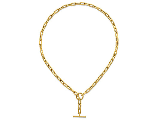 Paperclip Link Chain Necklace — 14K Gold