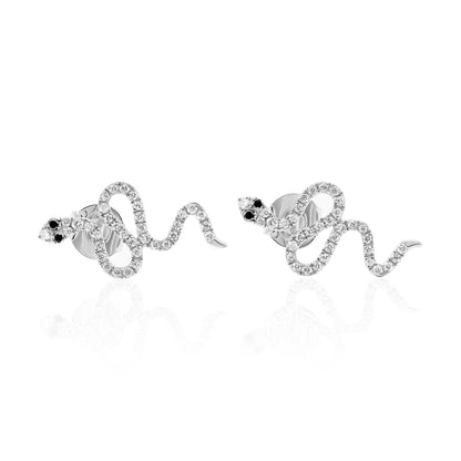 Diamond Snake Ear Climber — 14K Gold