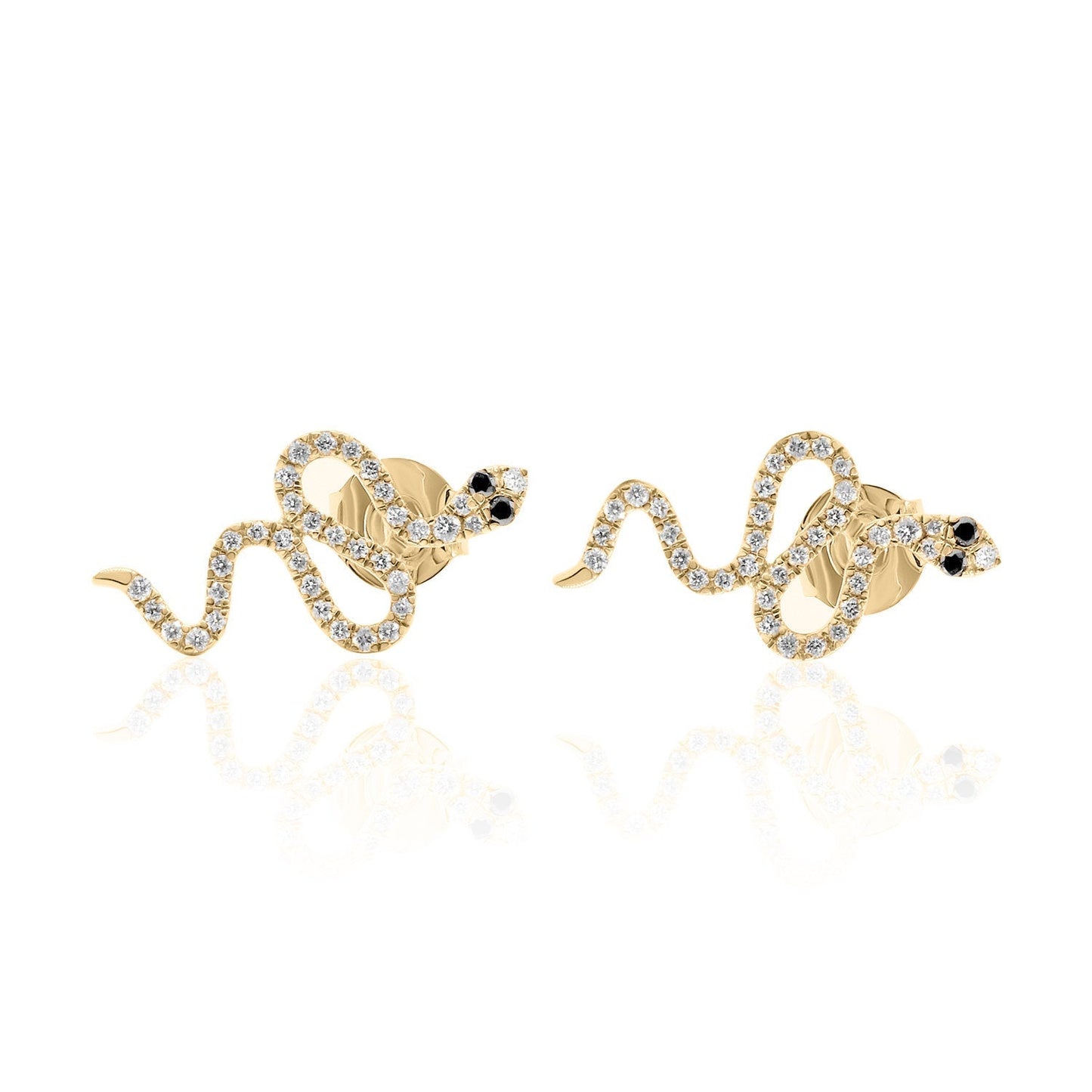 Diamond Snake Ear Climber — 14K Gold