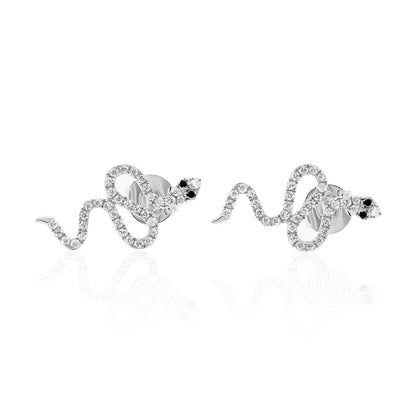 Diamond Snake Ear Climber — 14K Gold