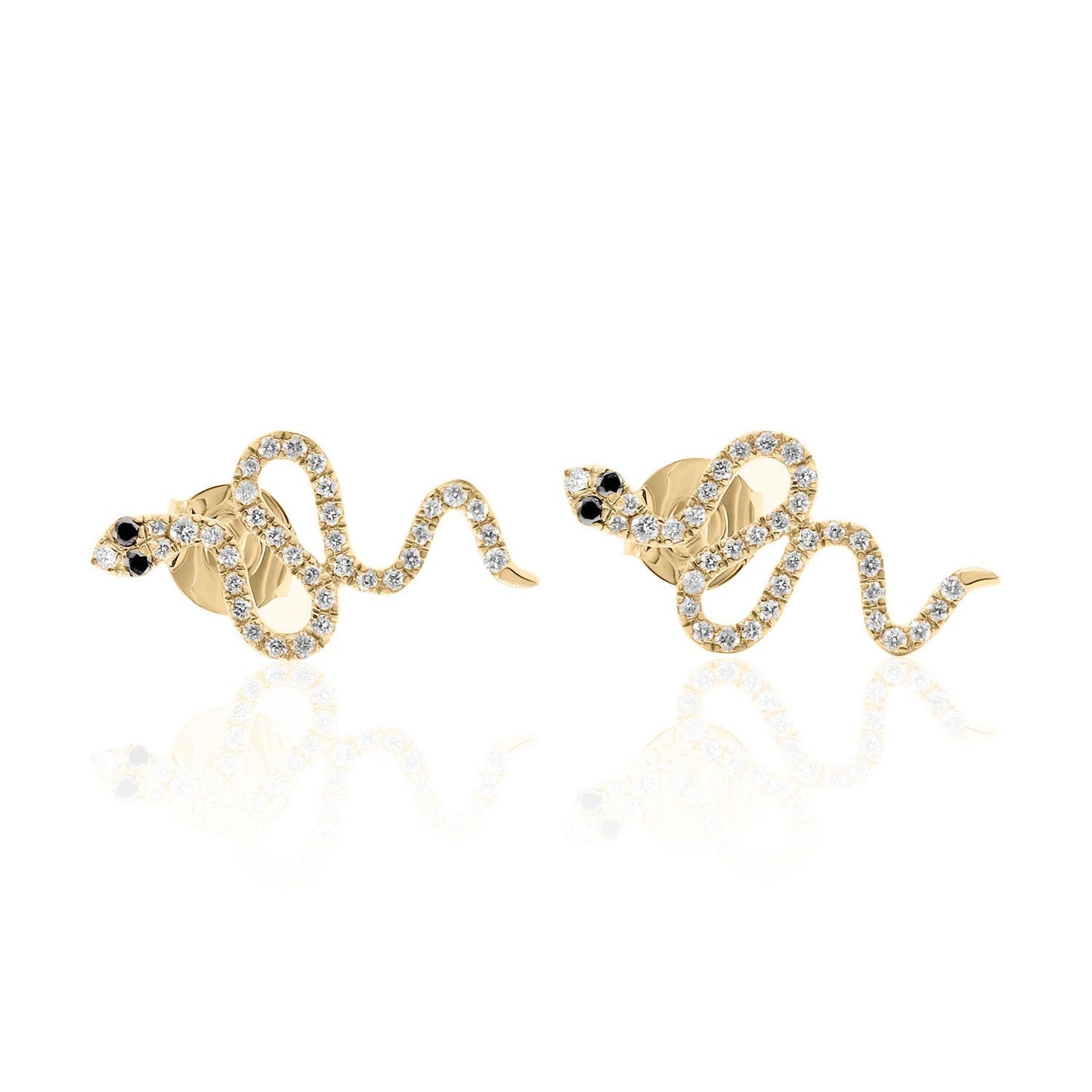 Diamond Snake Ear Climber — 14K Gold